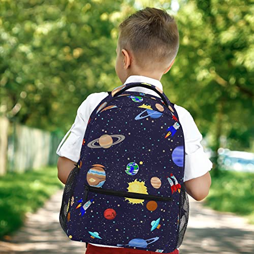 ALAZA Kids Space Planet School Backpack for Boys Teens Bookbag Travel Daypack Bag 16 inch