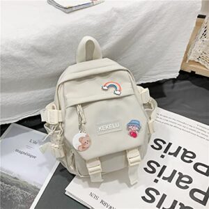 Meetmugum Kawaii Small Backpacks Lightweight Travel Bag Casual Daypack Cute Backpack With doll pendant for Girl Women