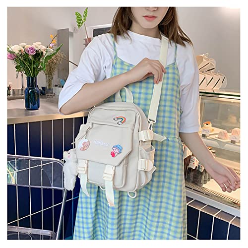 Meetmugum Kawaii Small Backpacks Lightweight Travel Bag Casual Daypack Cute Backpack With doll pendant for Girl Women