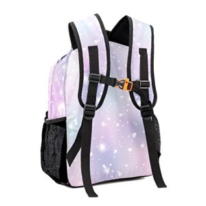 BEYODD Custom Kids Backpack, Personalized Student School Bags for Boys & Girls, Bookbags for Travel Shiny Lights Girl