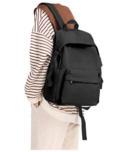 uppack black bookbag lightweight backpack for school girls middle school bag for boys teen cute aesthetic bookbag high school for students bag for women waterproof casual daypack for men