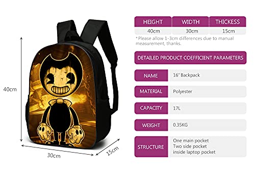 WOLOISO Anime Backpack Large Capacity Laptop Travel Bag for Boys Girls