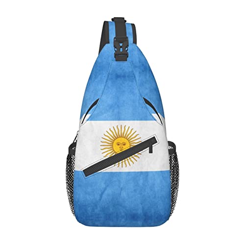 Argentina Sling Bag Argentine Flag Crossbody Chest Daypack Casual Backpack Argentine Shoulder Bag