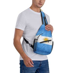 Argentina Sling Bag Argentine Flag Crossbody Chest Daypack Casual Backpack Argentine Shoulder Bag