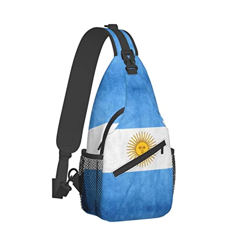 Argentina Sling Bag Argentine Flag Crossbody Chest Daypack Casual Backpack Argentine Shoulder Bag