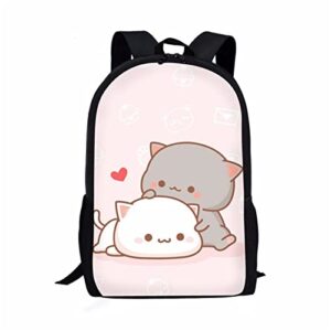 ystardream cute cat school backpack for teen girls kawaii bookbag large for school office lightweight outdoor travel mountaineering bag