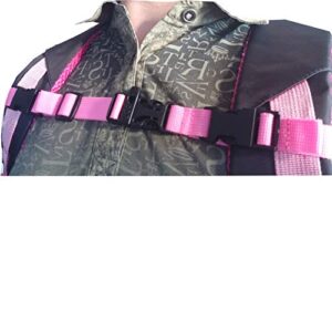 HDHYK Backpack Chest Strap- Nylon - Adjustable Universal (Pink )