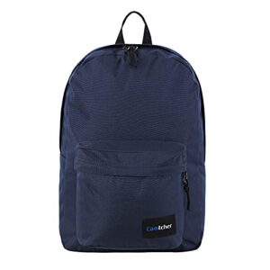 casual backpack lightweight school bookbag, travel & workbook bag for men women student (blue)