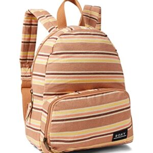 Roxy Always Core Canvas Backpack Toasted Nut Retro Rays Stripe One Size