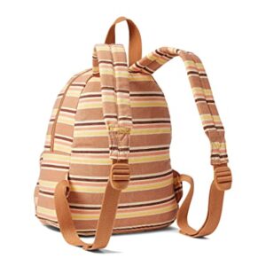 Roxy Always Core Canvas Backpack Toasted Nut Retro Rays Stripe One Size