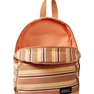 Roxy Always Core Canvas Backpack Toasted Nut Retro Rays Stripe One Size