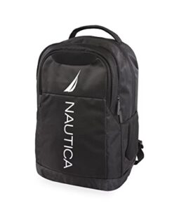 nautica armada laptop backpack, black, one size