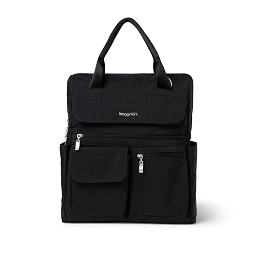 Baggallini womens Modern Everywhere Laptop Backpack, Black, One Size US