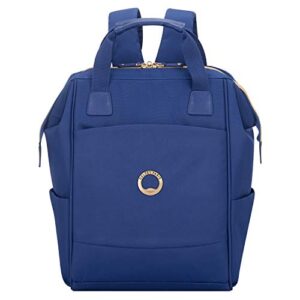 delsey paris women’s montrouge laptop backpack, blue, one size
