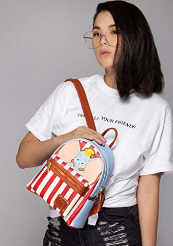 LOUNGEFLY X DISNEY Dumbo Stripe Star of The Show Mini Backpack