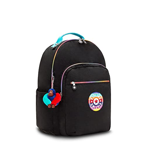 Kipling Seoul Large 15" Laptop Backpack Truly Black Rainbow