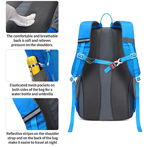 JEBATOXI 30L Waterproof Hiking Daypack Lightweight Travel Backpack for Camping Trekking Climbing(Sky Blue)