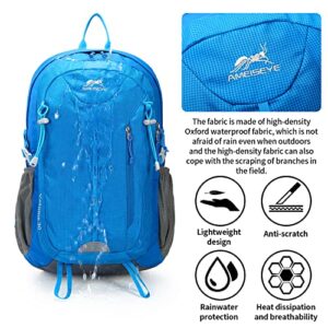 JEBATOXI 30L Waterproof Hiking Daypack Lightweight Travel Backpack for Camping Trekking Climbing(Sky Blue)