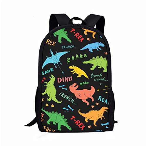 DISNIMO Little Kids Backpacks for Boys and Girls Cartoon Dinosaur Dino Pattern Preschool Kindergarten Elementary Children School Bags