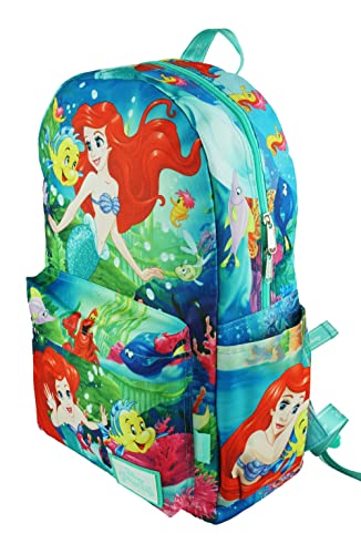 Disney The Little Mermaid - Ariel Deluxe Oversize Print Large 17.5" Backpack with Laptop Compartment - A19608