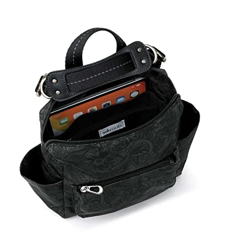 Sakroots Womens Eco-twill Eco Twill Loyola Small Convertible Backpack, Black Spirit Desert, One Size US