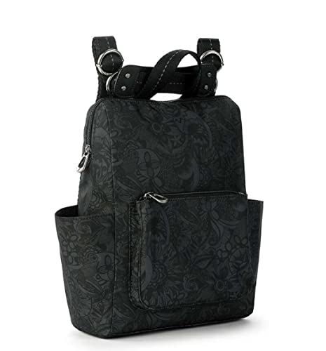 Sakroots Womens Eco-twill Eco Twill Loyola Small Convertible Backpack, Black Spirit Desert, One Size US