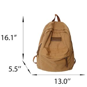 Canvas Backpack for Women Vintage Grunge Hippie Bookbags Aesthetic College School Bag Western Trendy Rucksack (Green)