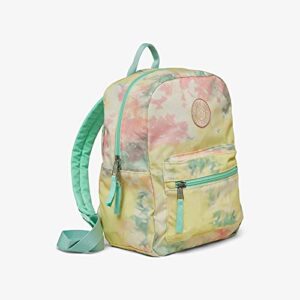 Pura Vida Tie Dye Mini Daypack Backpack Travel Bag - 400D Polyester, Vintage Patch - 12 Liters