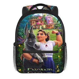 backpack encanto anime cartoon backpack 12 inch small bookbags casual travel sandwich multipurpose daypack backpacks for youth bags, black