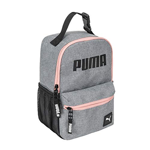 PUMA unisex child Evercat Generator Lunch Box Backpacks, Grey/Apricot Blush, One Size US