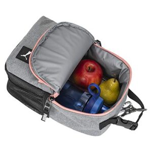 PUMA unisex child Evercat Generator Lunch Box Backpacks, Grey/Apricot Blush, One Size US