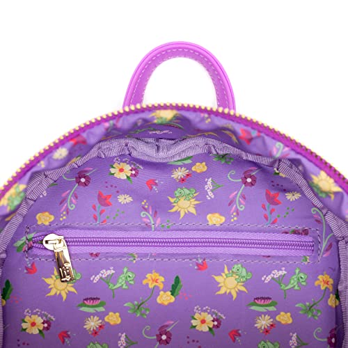 Loungefly Disney Mini Backpack, Princess Stories Series Disney Tangled Rapunzel, Pascal Flynn Rider