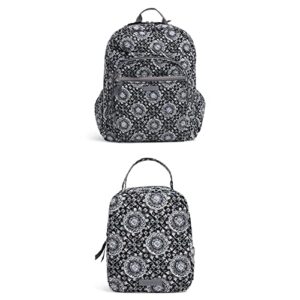 bundle of vera bradley women’s cotton xl campus backpack bookbag + vera bradley women’s cotton bunch lunch bag