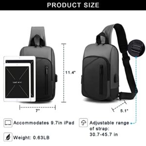 AIWIWH Sling Backpack for Men and Women Crossbody Chest Bag for Outdoor Hiking and Travel Daypack