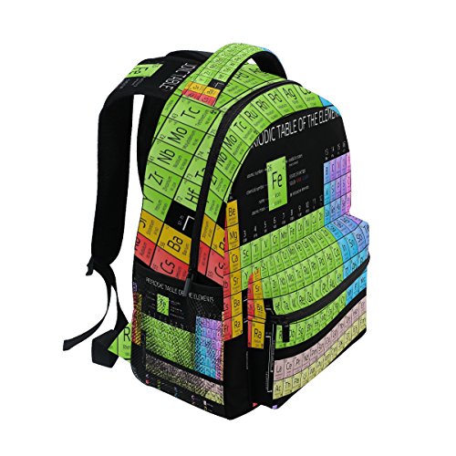 WXLIFE Periodic Table of The Elements Backpack Travel School Shoulder Bag for Kids Boys Girls Women Men