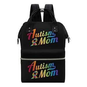 funnystar autism ribbon mom women’s laptop backpack travel nurse shoulder bag casual mommy daypack