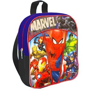 marvel avengers 11” mini toddler preschool backpack featuring spiderman, iron man, captain america and more