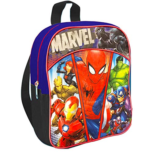 Marvel Avengers 11” Mini Toddler Preschool Backpack Featuring Spiderman, Iron Man, Captain America and More