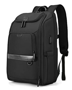 travel backpack for men, tsa approved laptop backpack large business backpack for men 17.3 inch water resistant computer backpack with usb charging port, work college school bookbag for men and women
