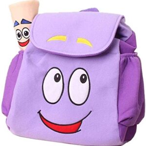 ZIPPOCKRARAFIL Dora Explorer Backpack Rescue Bag with Map, Plush. Purple.