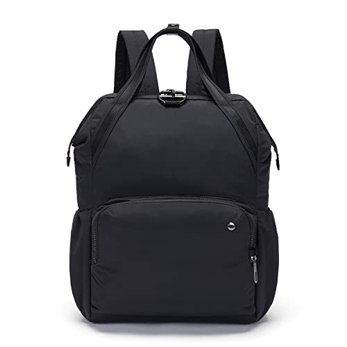 Pacsafe Women's Citysafe CX 17L Anti Theft Backpack-Fits 16 inch MacBook Pro, Econyl Black, One Size