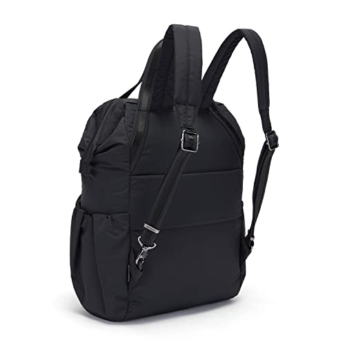 Pacsafe Women's Citysafe CX 17L Anti Theft Backpack-Fits 16 inch MacBook Pro, Econyl Black, One Size