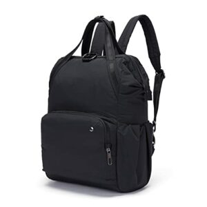 Pacsafe Women's Citysafe CX 17L Anti Theft Backpack-Fits 16 inch MacBook Pro, Econyl Black, One Size