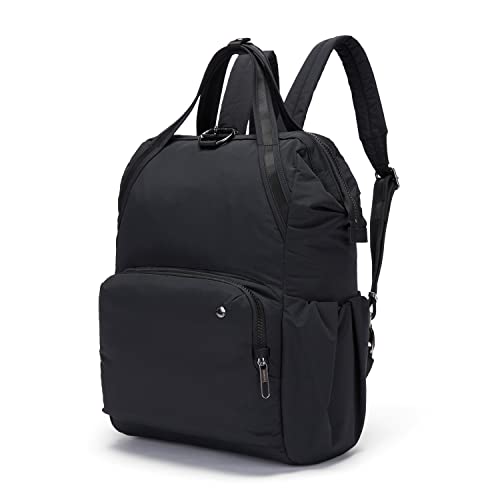 Pacsafe Women's Citysafe CX 17L Anti Theft Backpack-Fits 16 inch MacBook Pro, Econyl Black, One Size