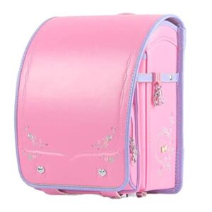 randoseru ransel backpack automatic japanese school bag boys girls pu leather light weight rain cover