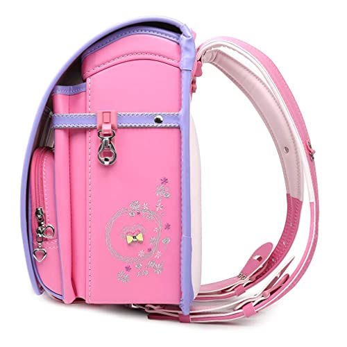 Randoseru Ransel backpack automatic Japanese school bag boys girls PU leather light weight Rain Cover