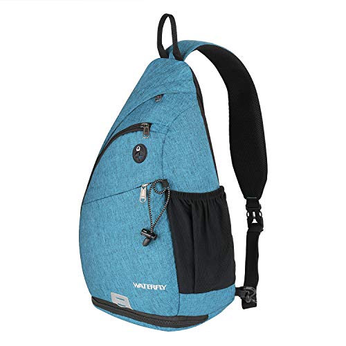 WATERFLY Sling Bag Crossbody Backpack: Over Shoulder Daypack Casual Cross Chest Side Pack