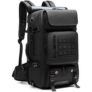 extra large backpack for men 50l, men travel backpack,waterproof 17 inch business laptop backpack with shoe bag, hidden usb charging port outdoor backpack for woman, black, 21.65*13*7.87 inch