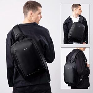 Kingsons Sling Bag Men Crossbody Shoulder Bag with USB Charging Port Waterproof RFID Anti-theft Travel Chest Bags Casual Daypack Fit for 13.3in Laptop