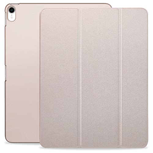 KHOMO iPad Pro 12.9 Inch Case 3rd Generation (Released 2018) - Dual Rose Gold Super Slim Cover with Rubberized Back and Smart Feature